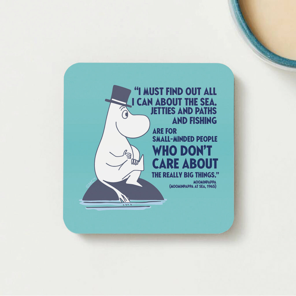 Moomin Really Big Things Moominpappa At Sea Quote Wooden Single Coaster