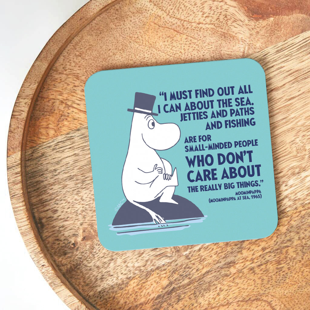 Moomin Really Big Things Moominpappa At Sea Quote Wooden Single Coaster