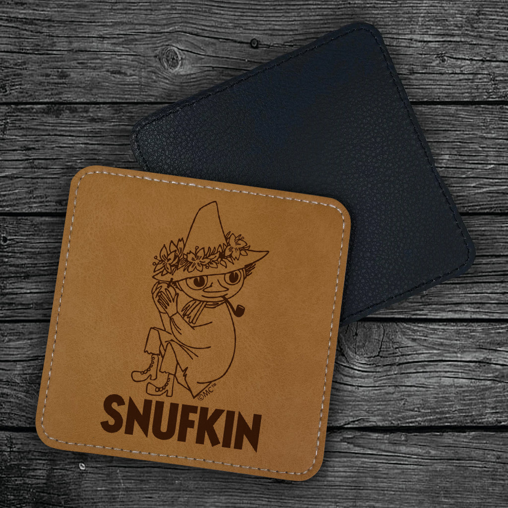 Moomin Snufkin Faux Leather Square Coaster
