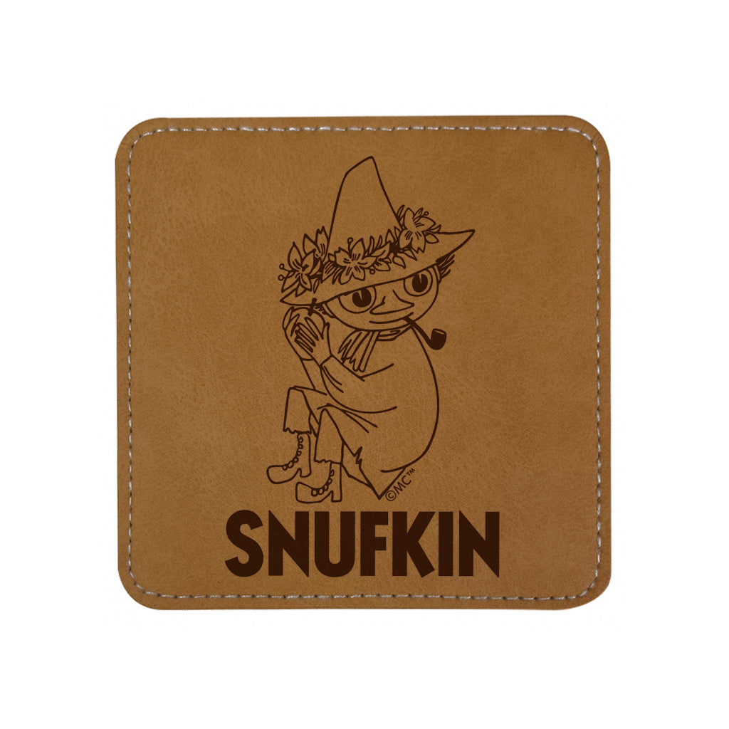 Moomin Snufkin Faux Leather Square Coaster