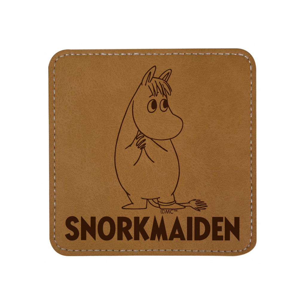 Moomin Snorkmaiden Faux Leather Square Coaster