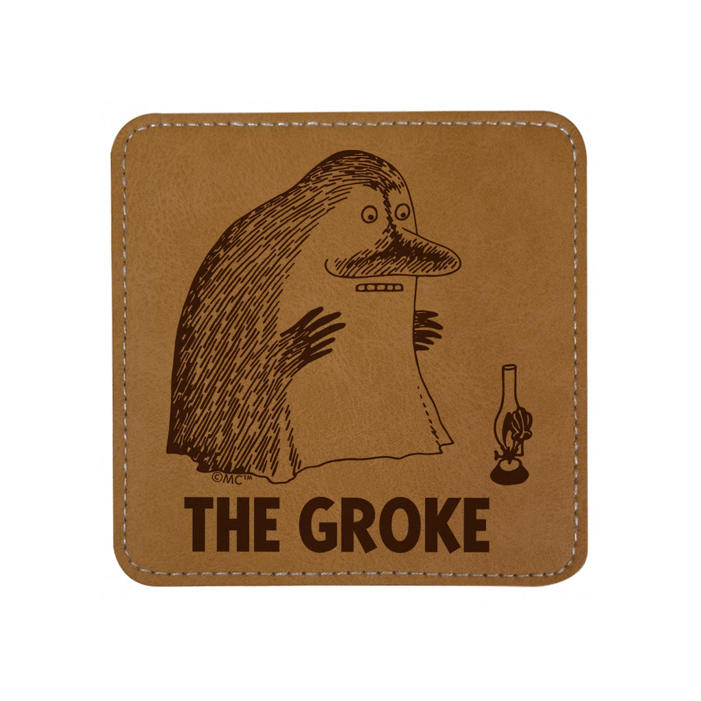 Moomin The Groke Faux Leather Square Coaster