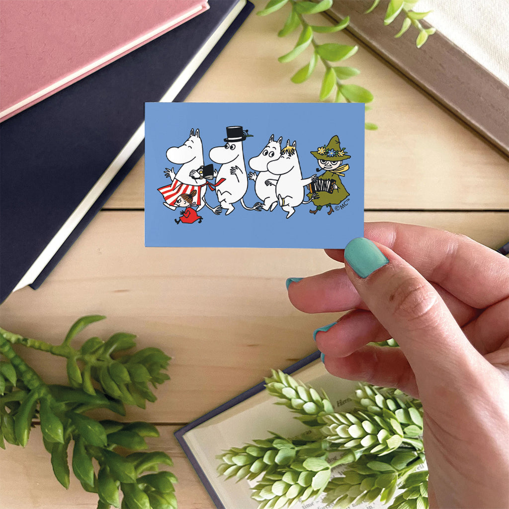 Moomin Family Walking Wooden Fridge Magnet