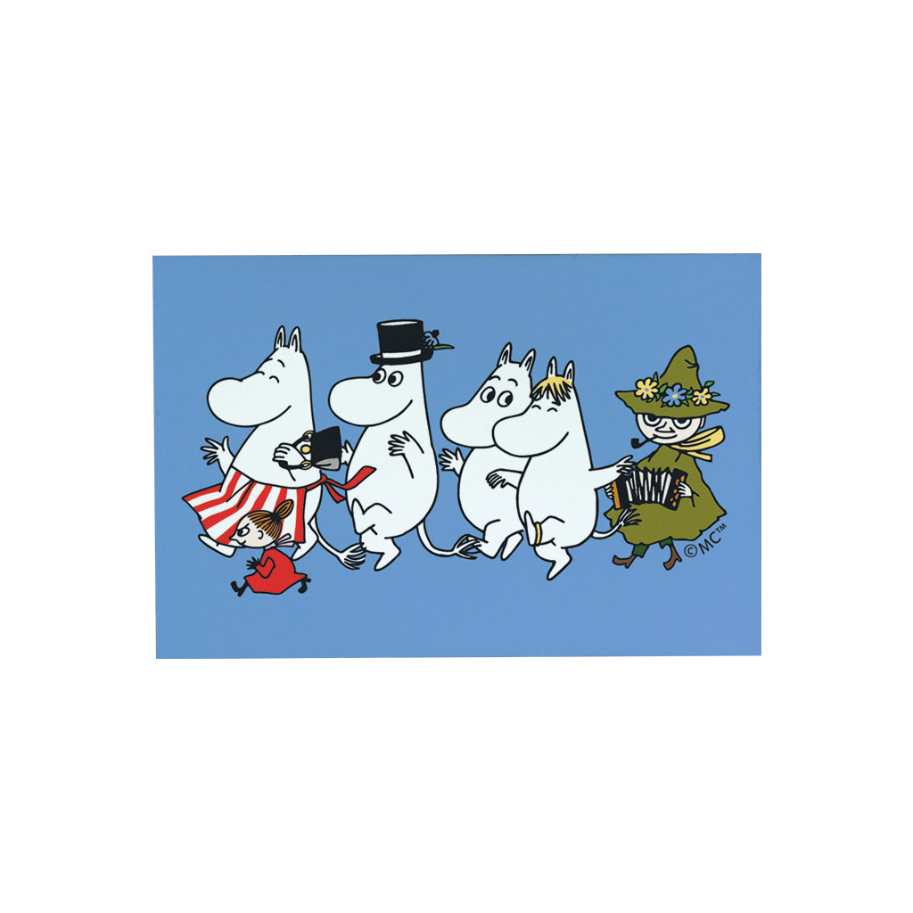 Moomin Family Walking Wooden Fridge Magnet