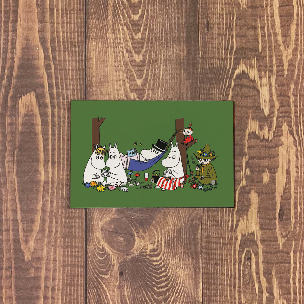 Moomin Family Camping Wooden Fridge Magnet