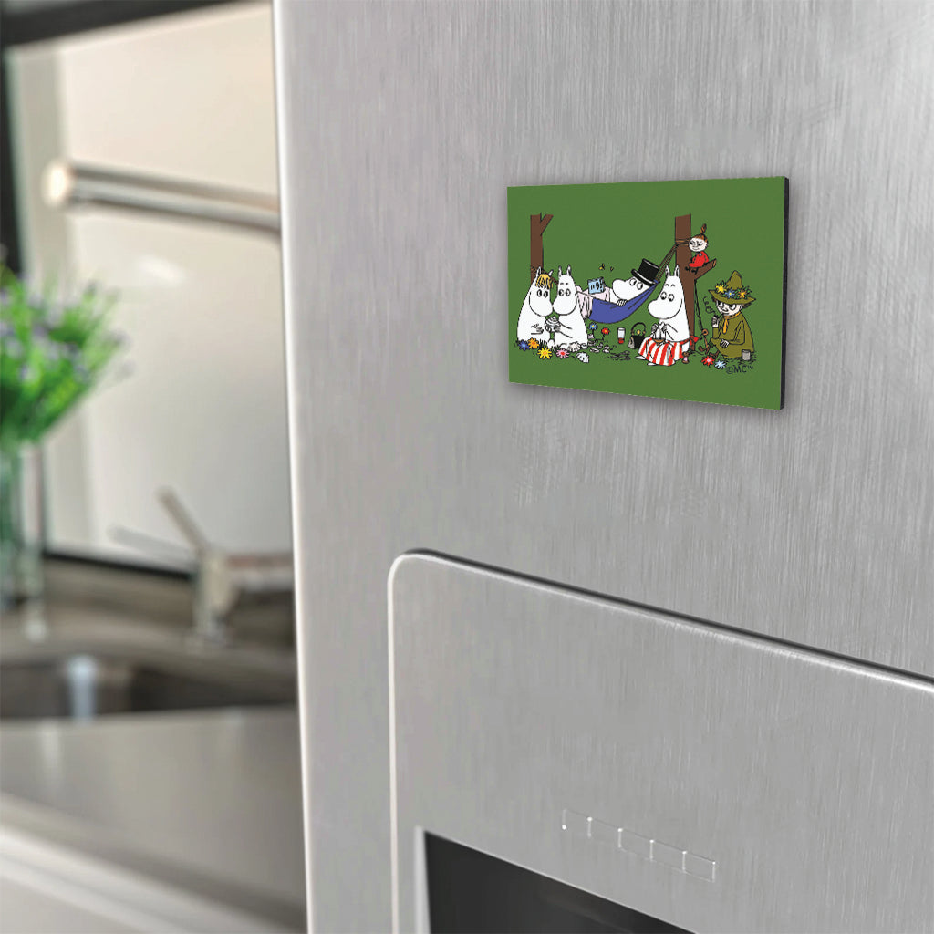 Moomin Family Camping Wooden Fridge Magnet