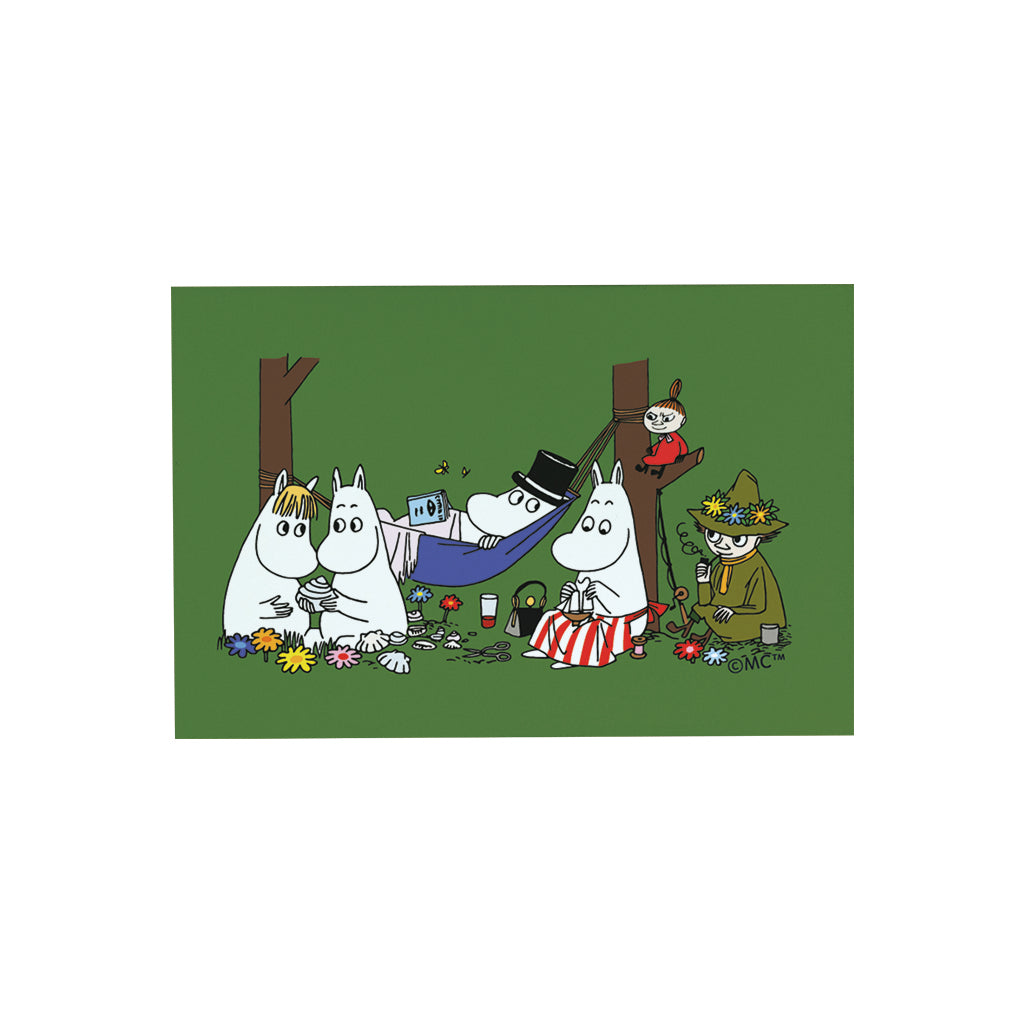 Moomin Family Camping Wooden Fridge Magnet