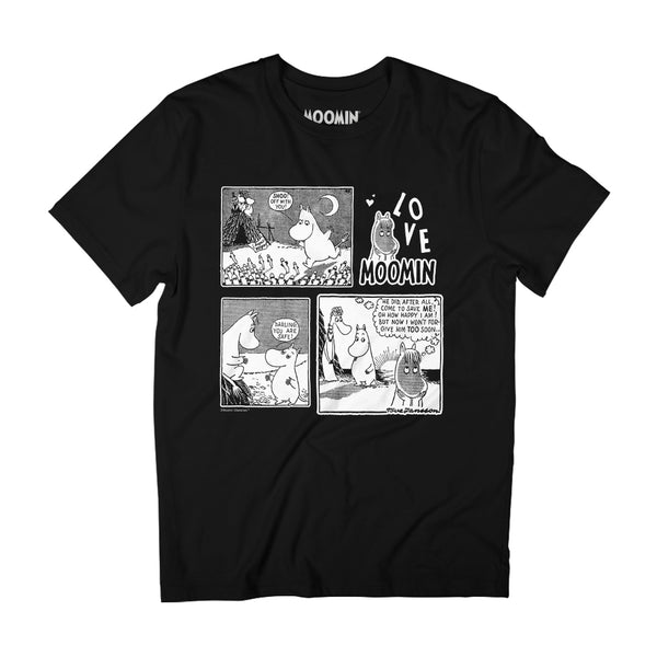Moomin Love Comic Moomintroll Saves Snorkmaiden Adult T-Shirt