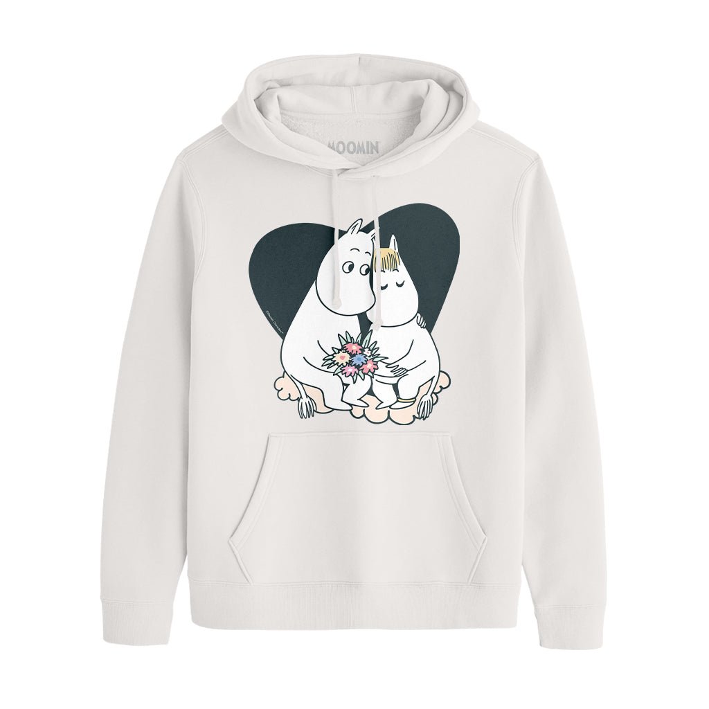 Moomin Love Moomintroll & Snorkmaiden Together Heart Adult Hoodie