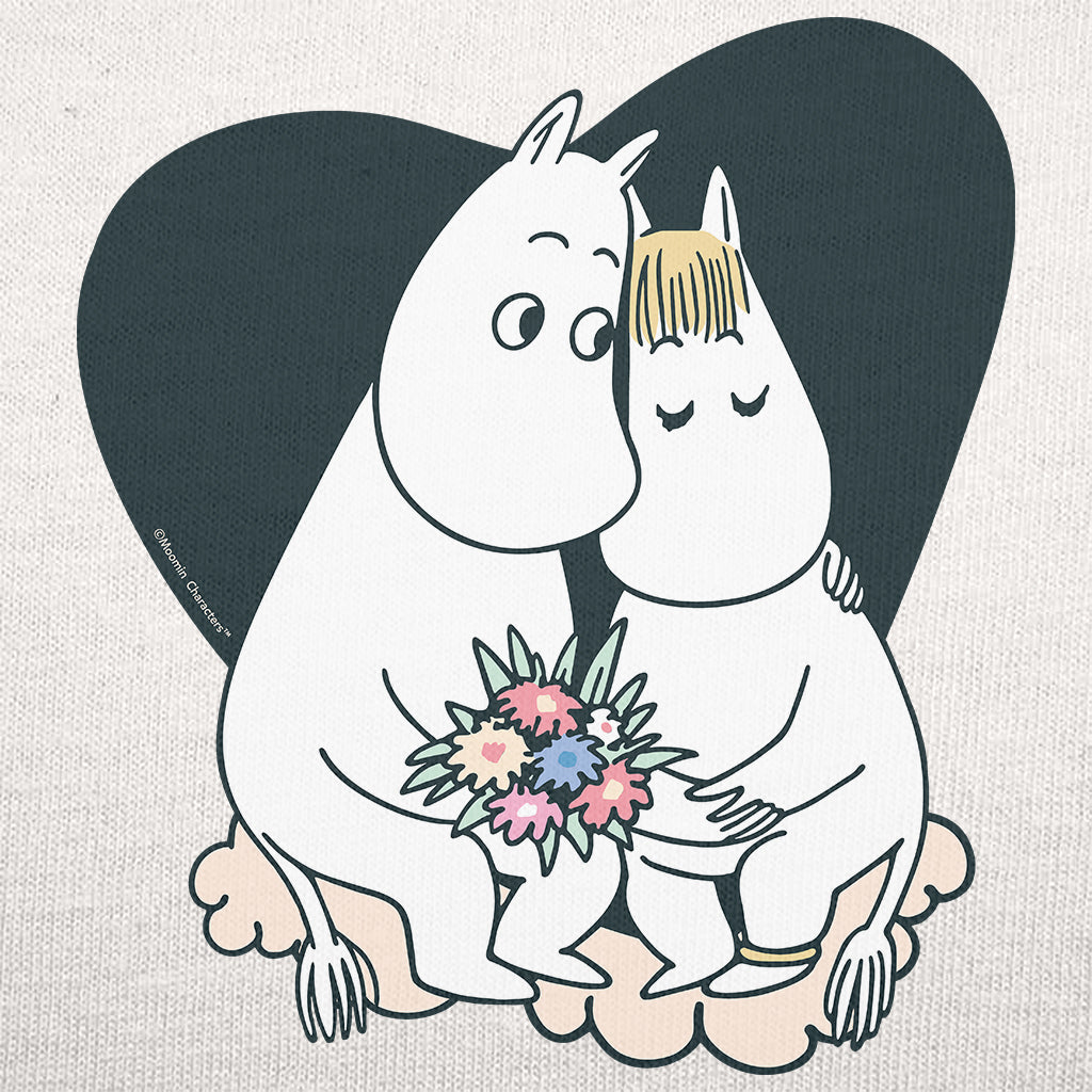 Moomin Love Moomintroll & Snorkmaiden Together Heart Adult Hoodie
