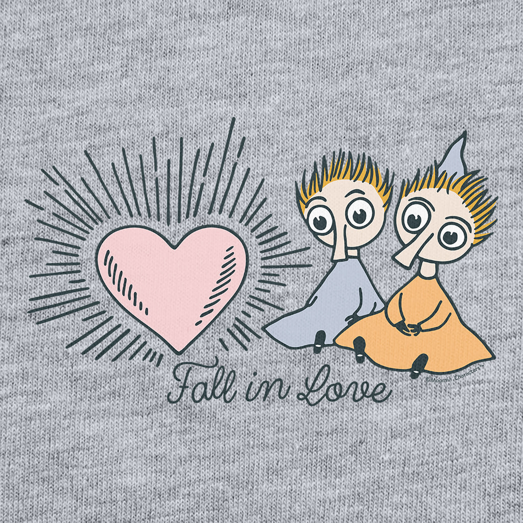 Moomin Thingumy And Bob Fall In Love Heart Adult Hoodie