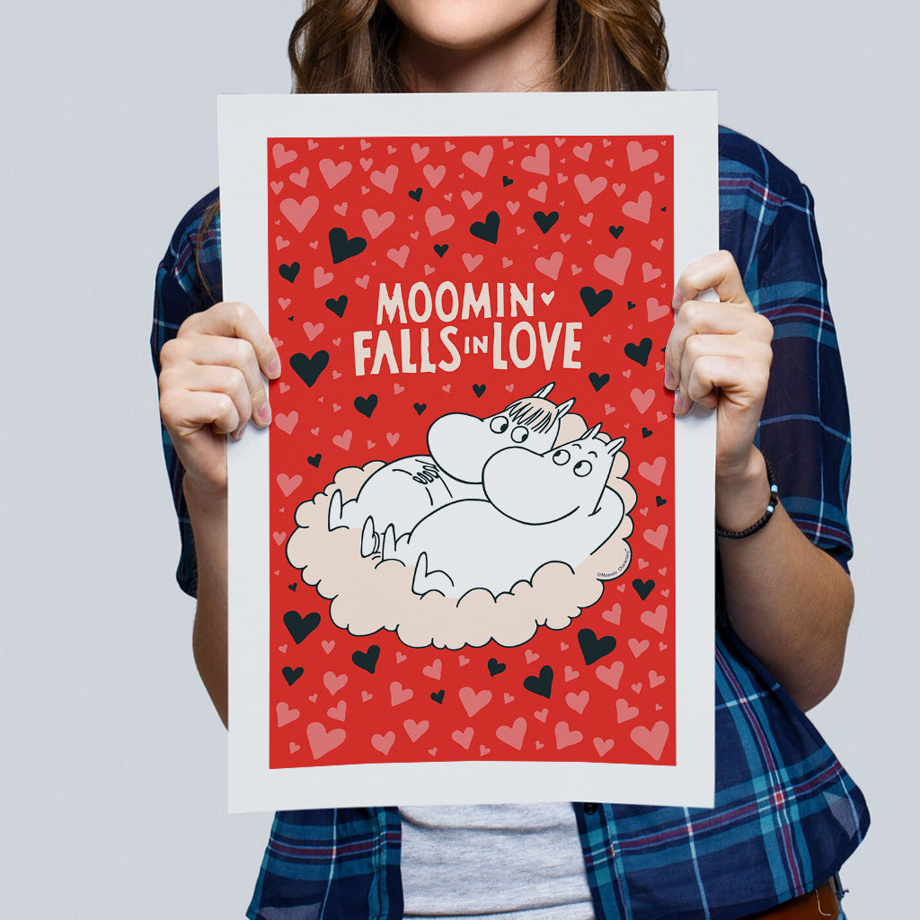 Moomin Heart Falls In Love Moomintroll & Snorkmaiden Print