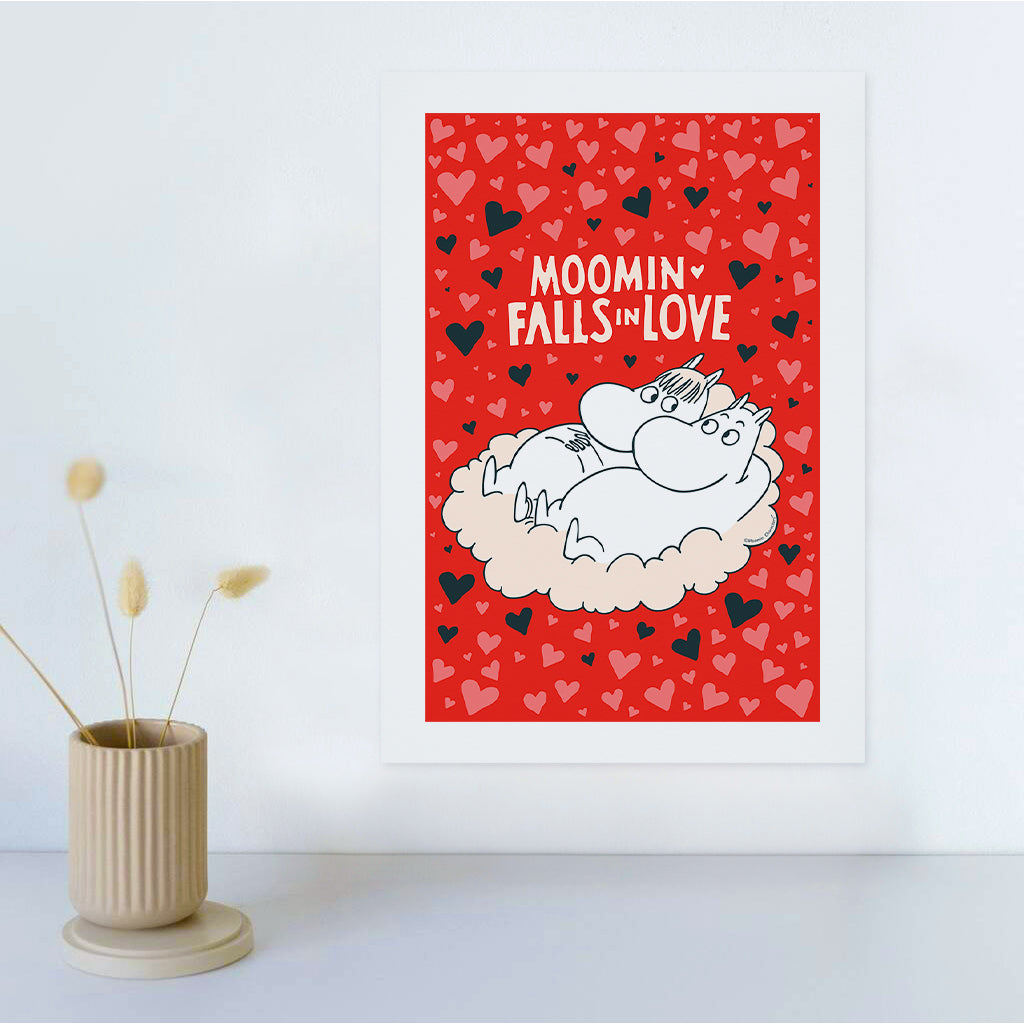 Moomin Heart Falls In Love Moomintroll & Snorkmaiden Print