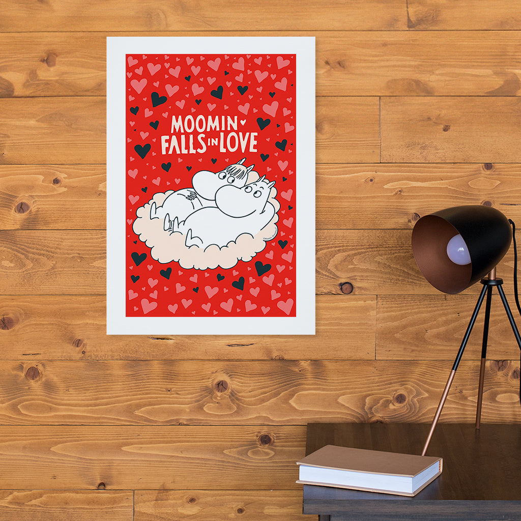 Moomin Heart Falls In Love Moomintroll & Snorkmaiden Print