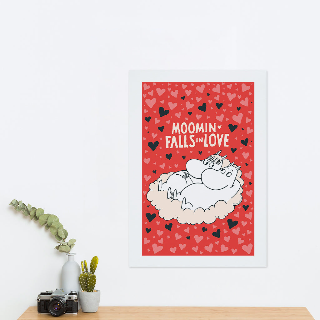 Moomin Heart Falls In Love Moomintroll & Snorkmaiden Print