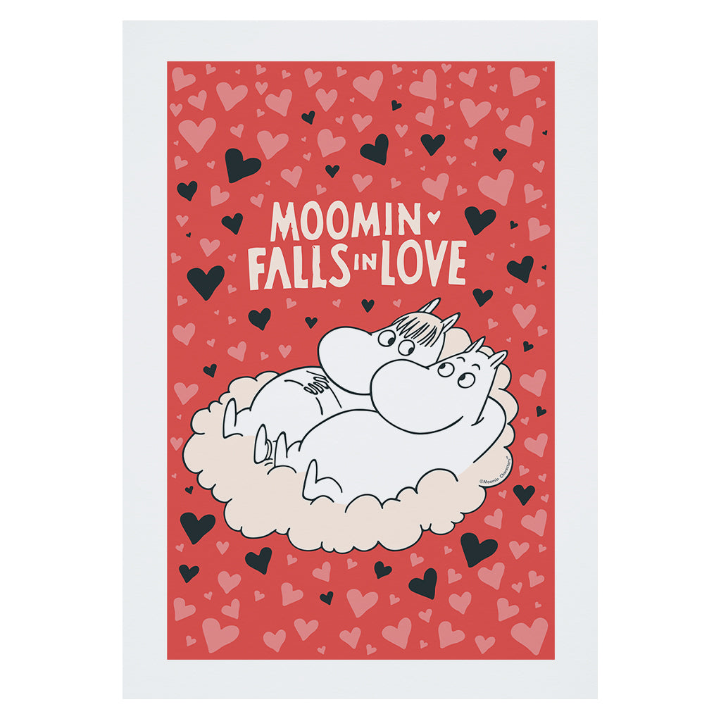 Moomin Heart Falls In Love Moomintroll & Snorkmaiden Print