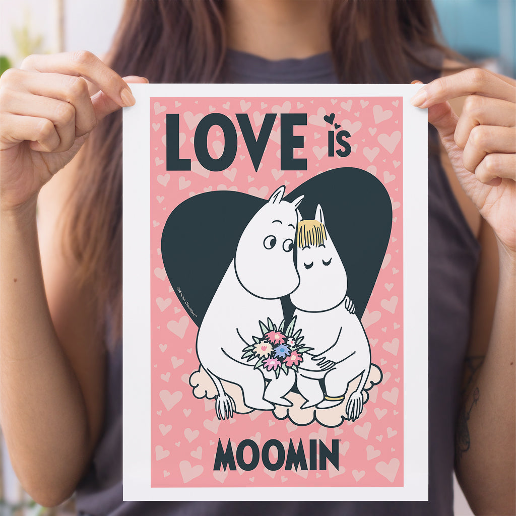 Moomin Moomintroll & Snorkmaiden Love Is Print