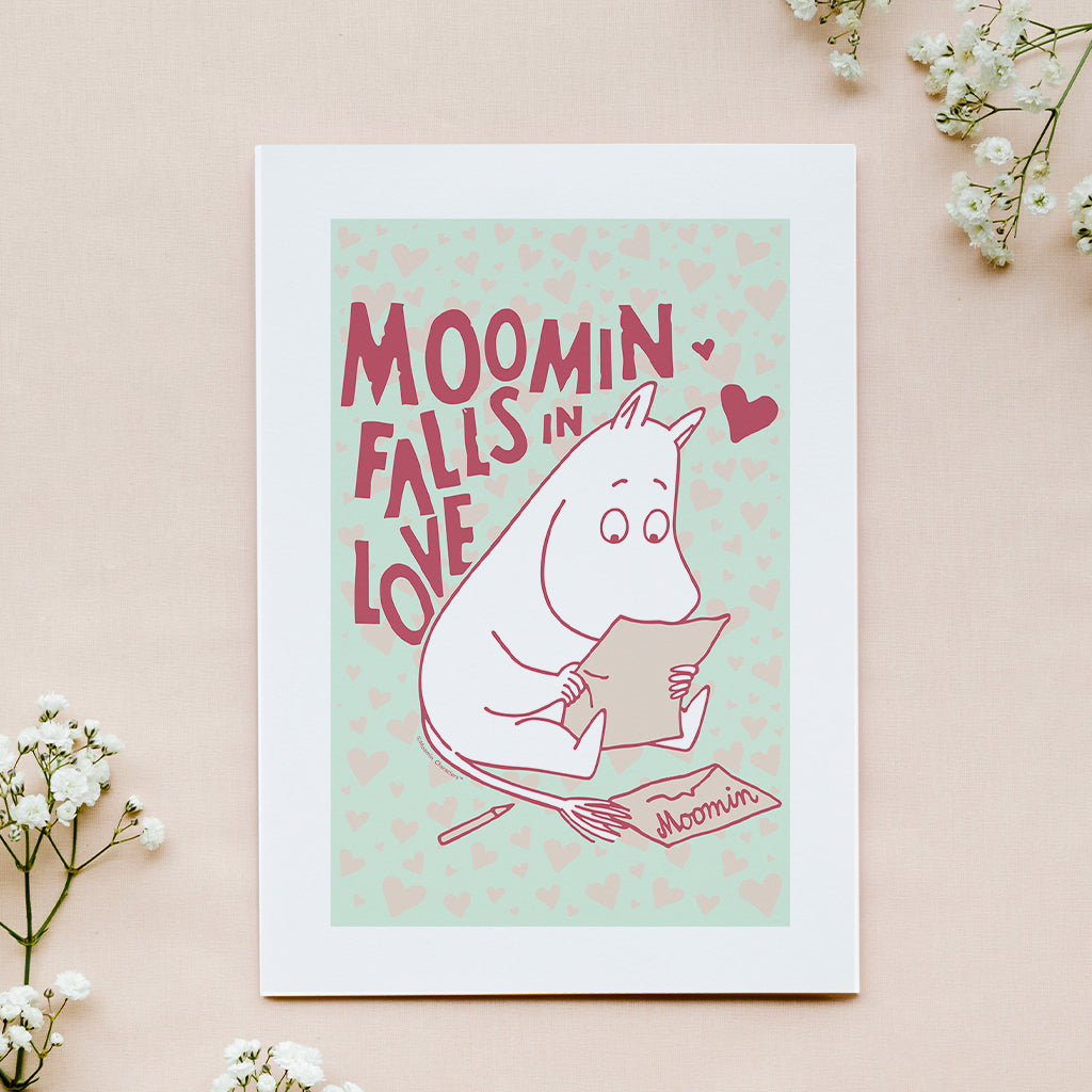 Moomin Falls In Love Reading Moomintroll Print