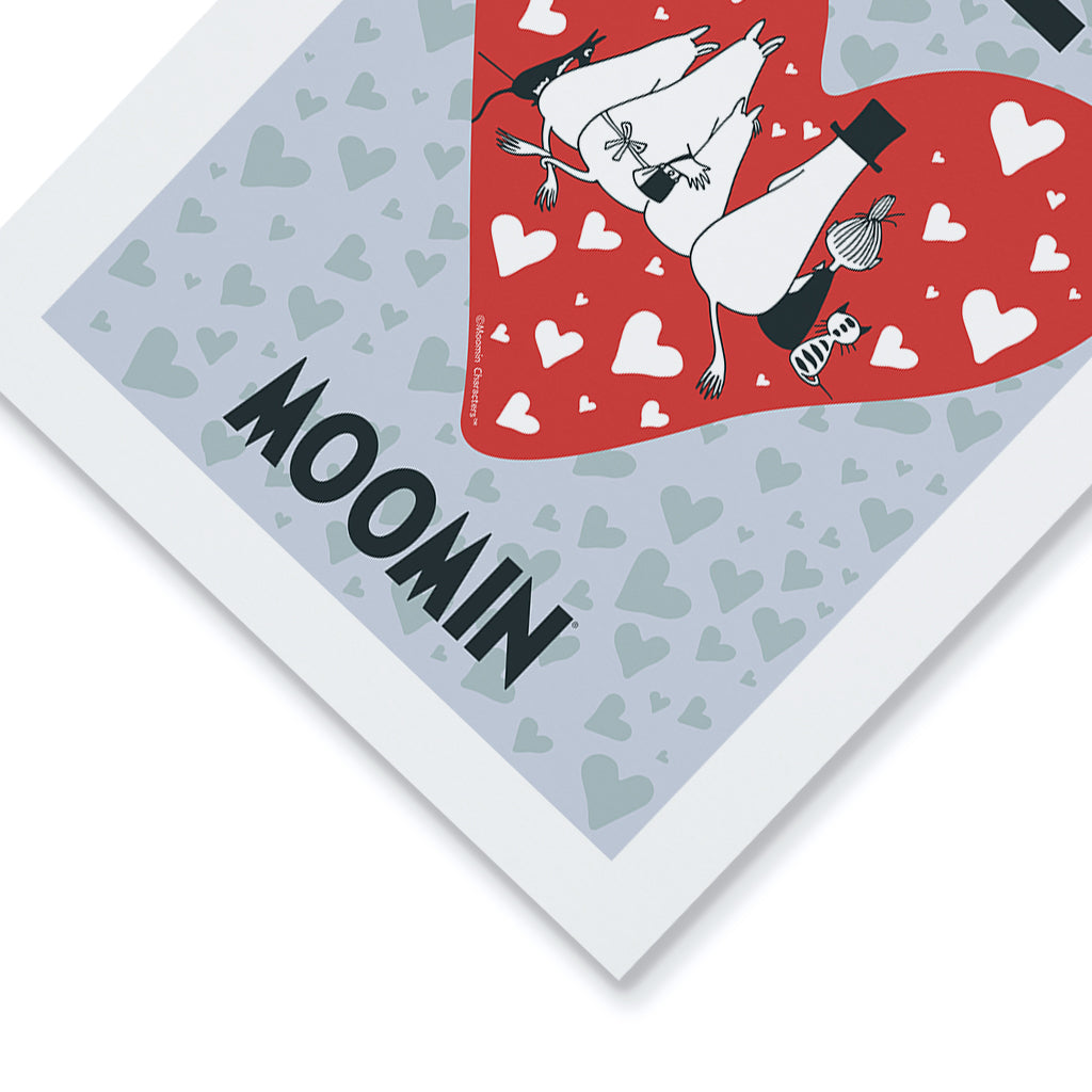 Moomin Love Is Moomin Family Hearts Print