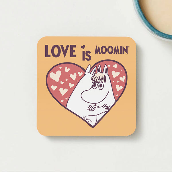 Moomin Moomintroll Snorkmaiden Love Is Moomin Wooden Single Coaster moomin-moomintroll-snorkmaiden-love-is-moomin-wooden-single-coaster
