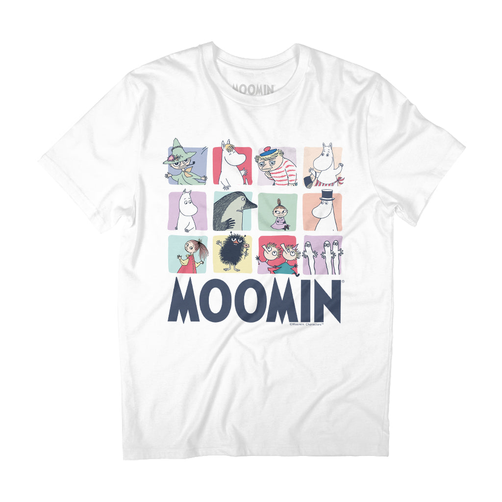 Moomin Character Blocks Group Light Adult T-Shirt | Moomin Shop US