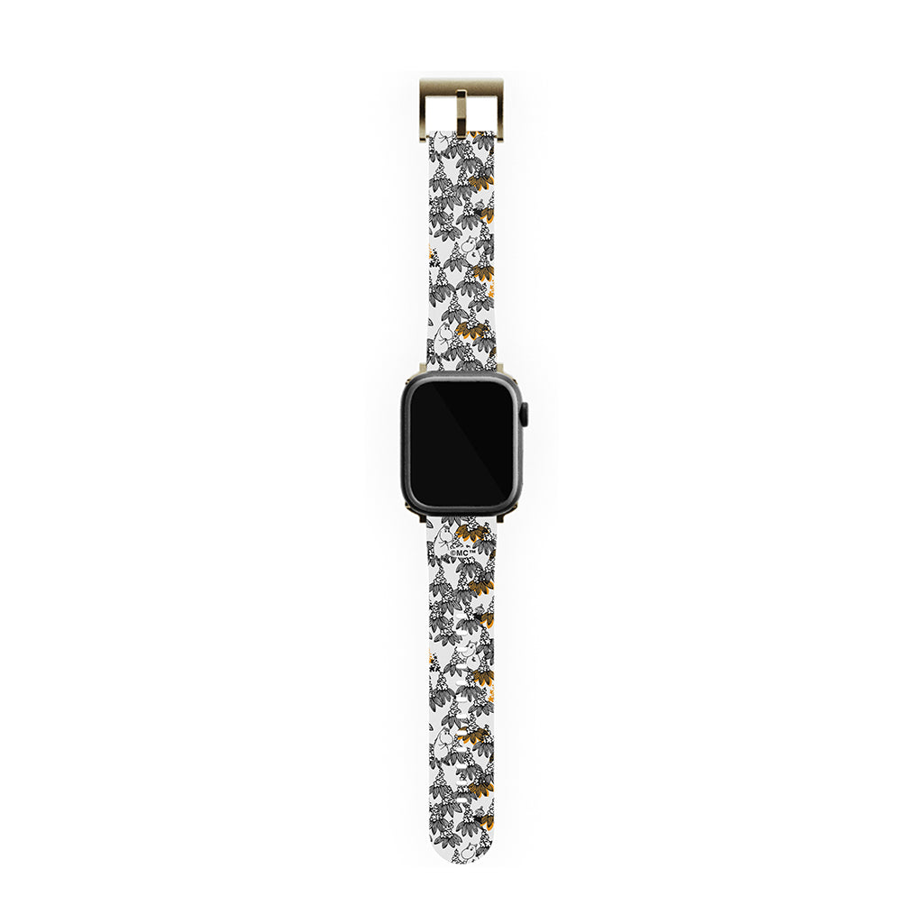 Moomintroll, Snorkmaiden And Friends In The Flowers Apple Watch Band