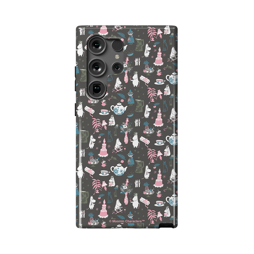 Moomin Family Tea Party Grey Galaxy Tough Case