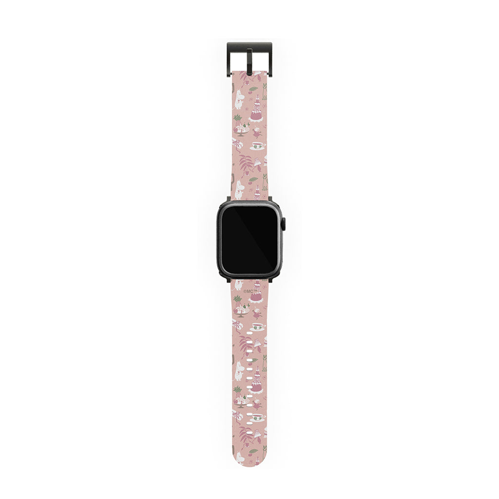 Moomin Family Tea Party Pink Apple Watch Band - Casestry | Moomin Shop US