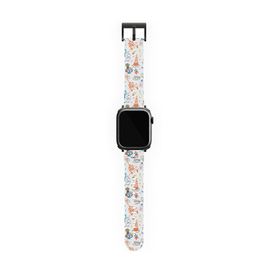 Moomin Family Tea Party White Apple Watch Band