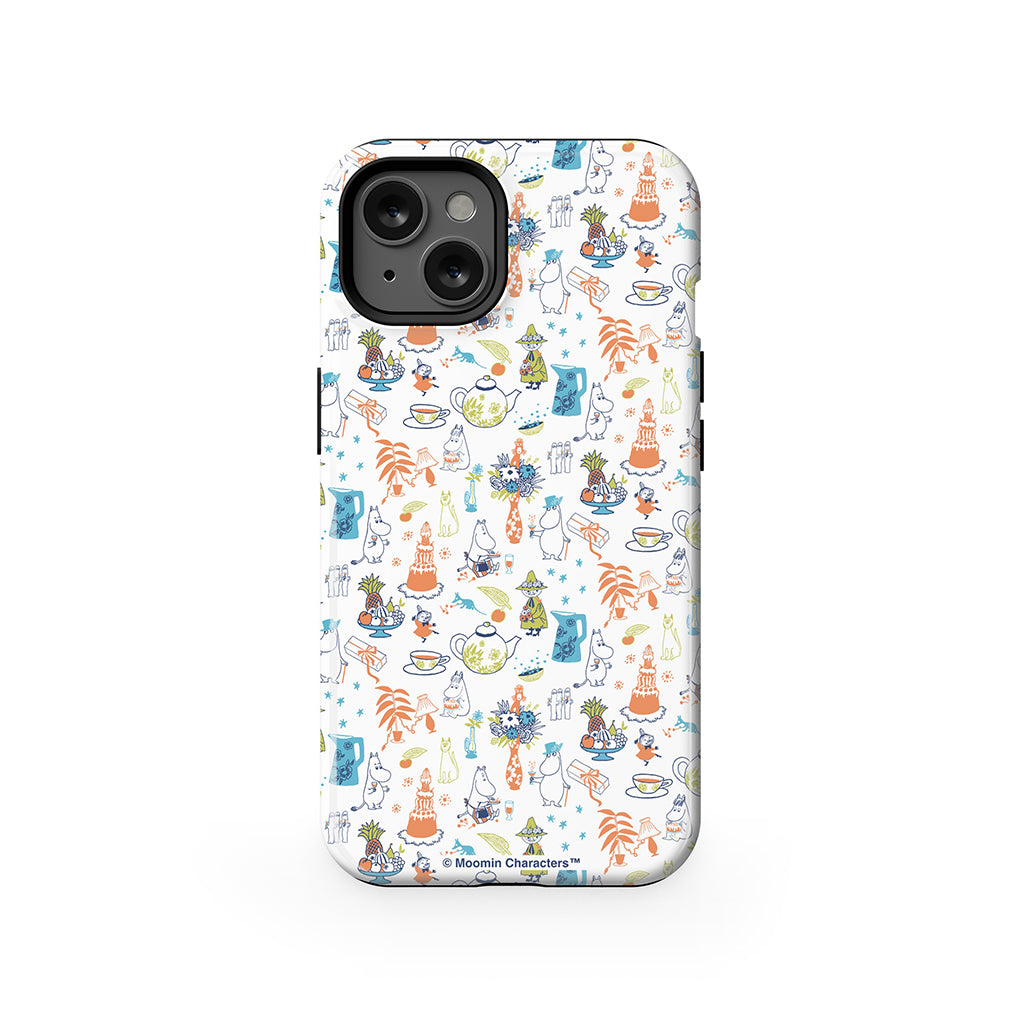 Moomin Family Tea Party White Apple iPhone Tough Case