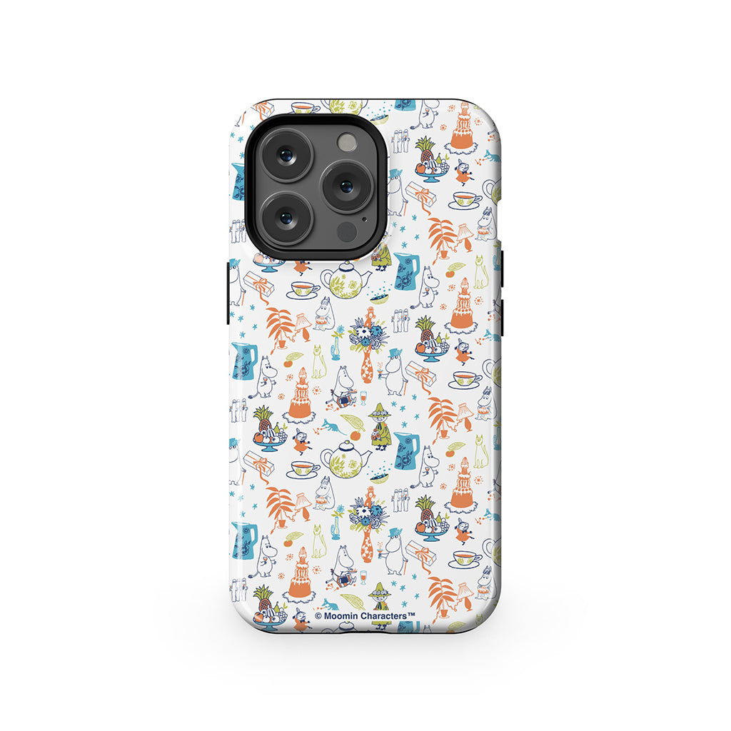 Moomin Family Tea Party White Apple iPhone Tough Case