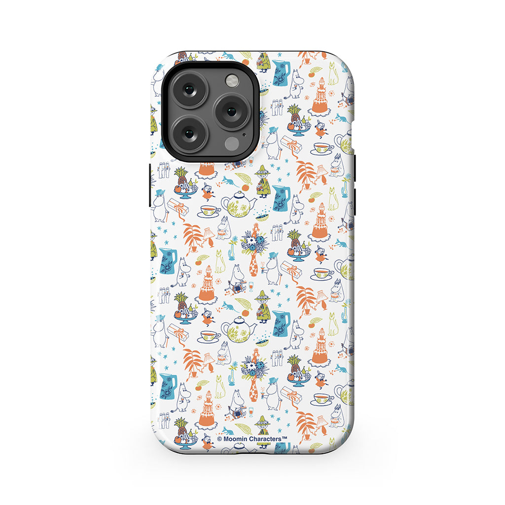 Moomin Family Tea Party White Apple iPhone Tough Case