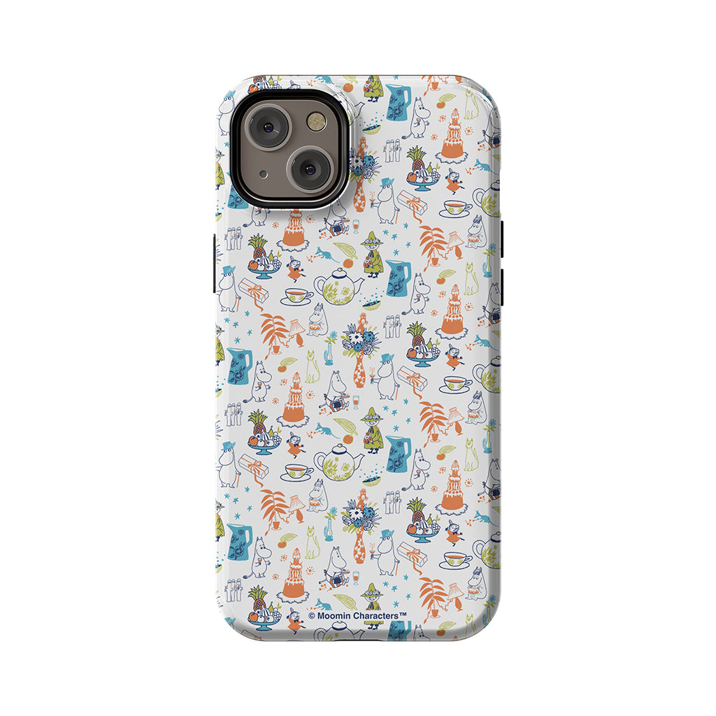 Moomin Family Tea Party White Apple iPhone Tough Case