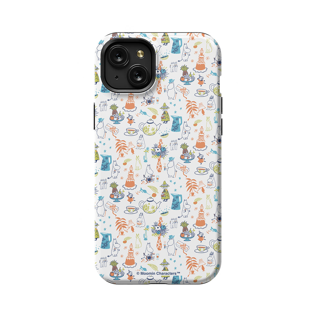 Moomin Family Tea Party White Apple iPhone Tough Case