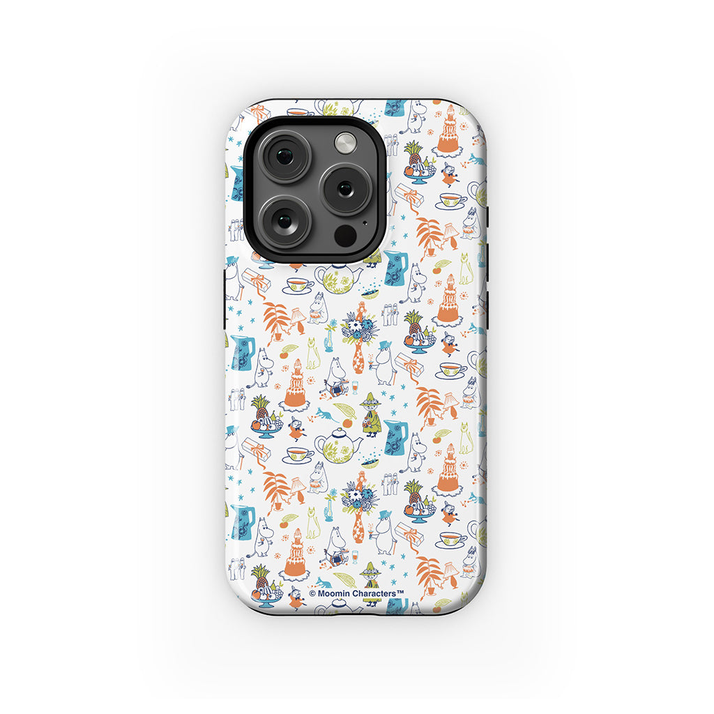 Moomin Family Tea Party White Apple iPhone Tough Case