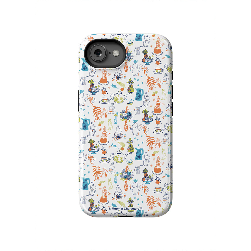 Moomin Family Tea Party White Apple iPhone Tough Case