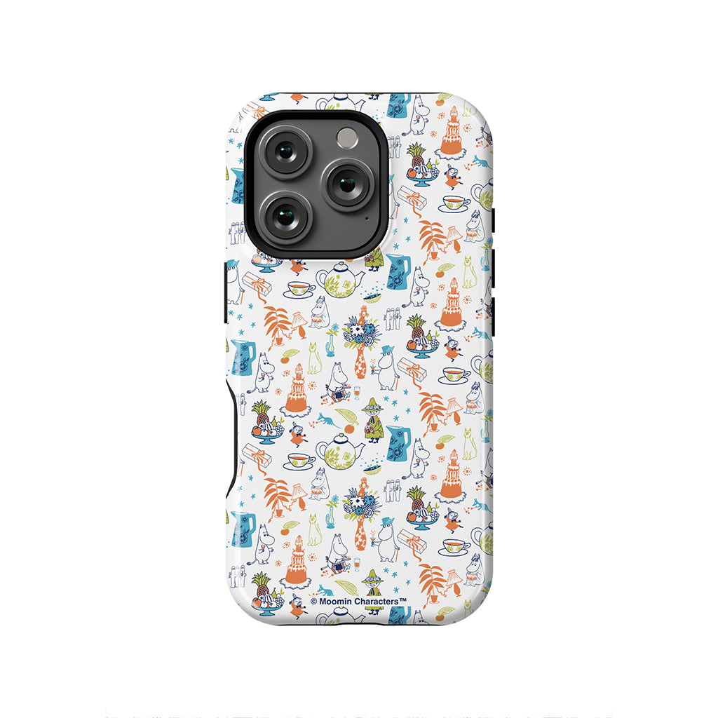 Moomin Family Tea Party White Apple iPhone Tough Case