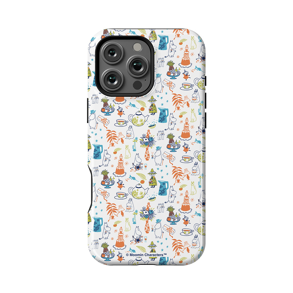 Moomin Family Tea Party White Apple iPhone Tough Case