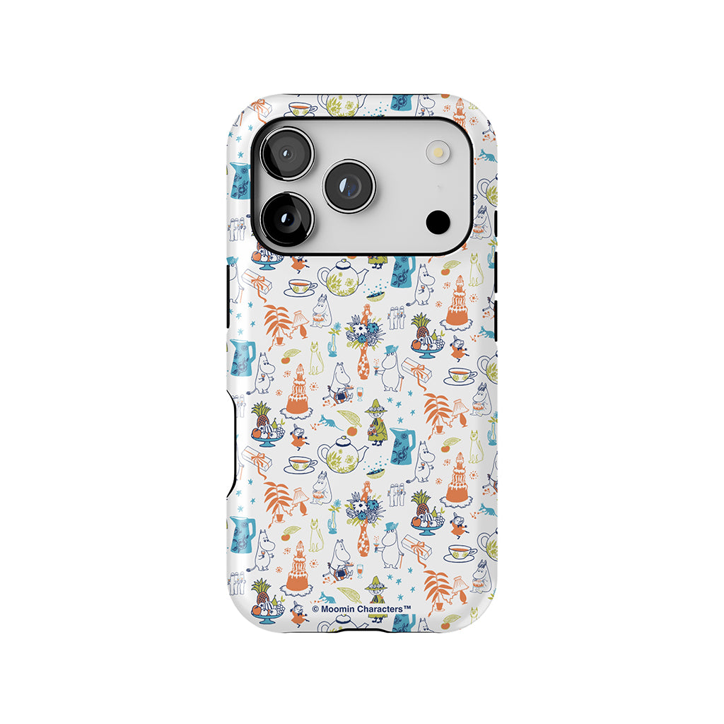 Moomin Family Tea Party White Apple iPhone Tough Case