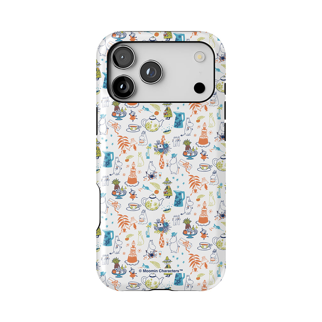 Moomin Family Tea Party White Apple iPhone Tough Case