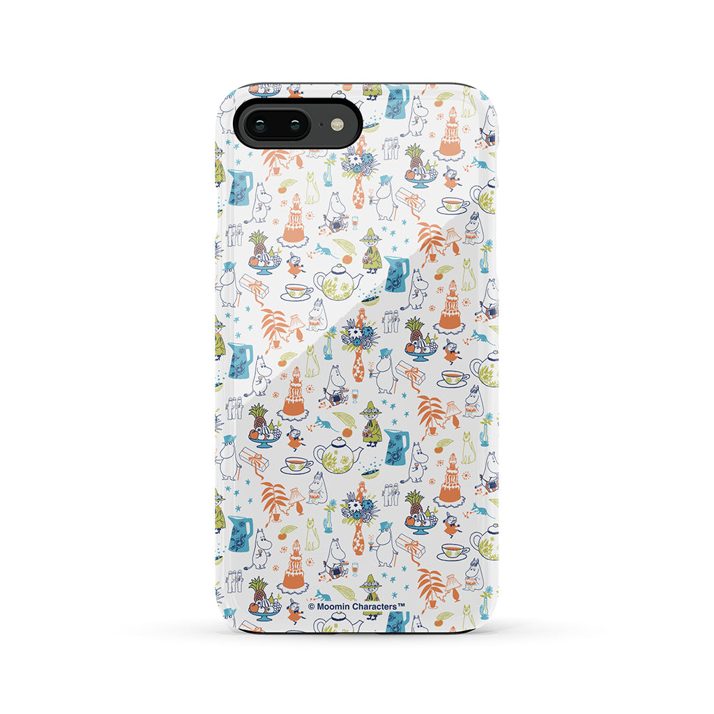 Moomin Family Tea Party White Apple iPhone Tough Case