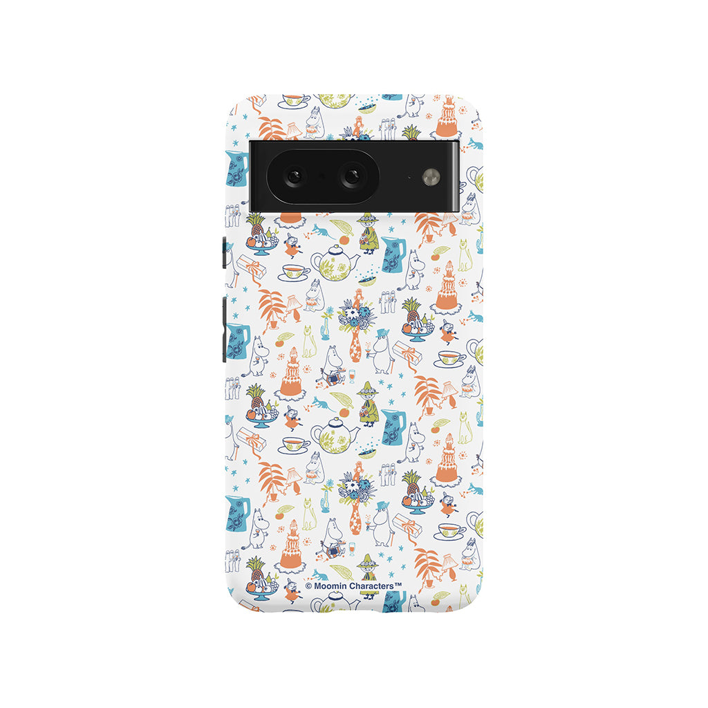 Moomin Family Tea Party White Google Pixel Tough Case