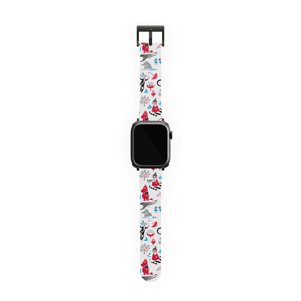 Moomins By The Sea Red And Blue Apple Watch Band - Casestry | Moomin Shop US