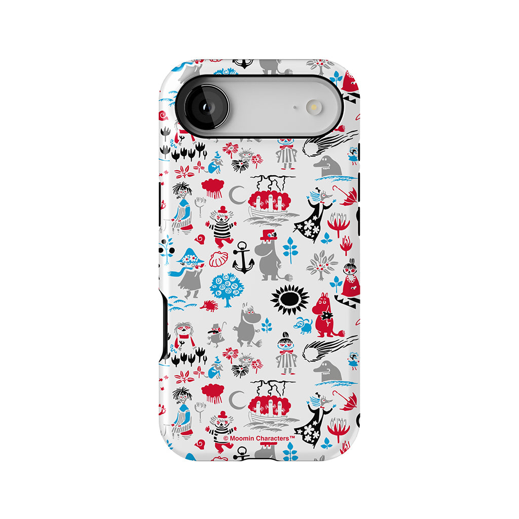 Moomins By The Sea Red And Blue Apple iPhone Tough Case