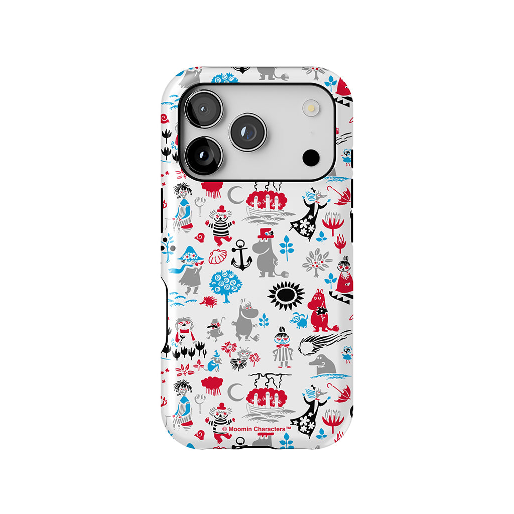 Moomins By The Sea Red And Blue Apple iPhone Tough Case