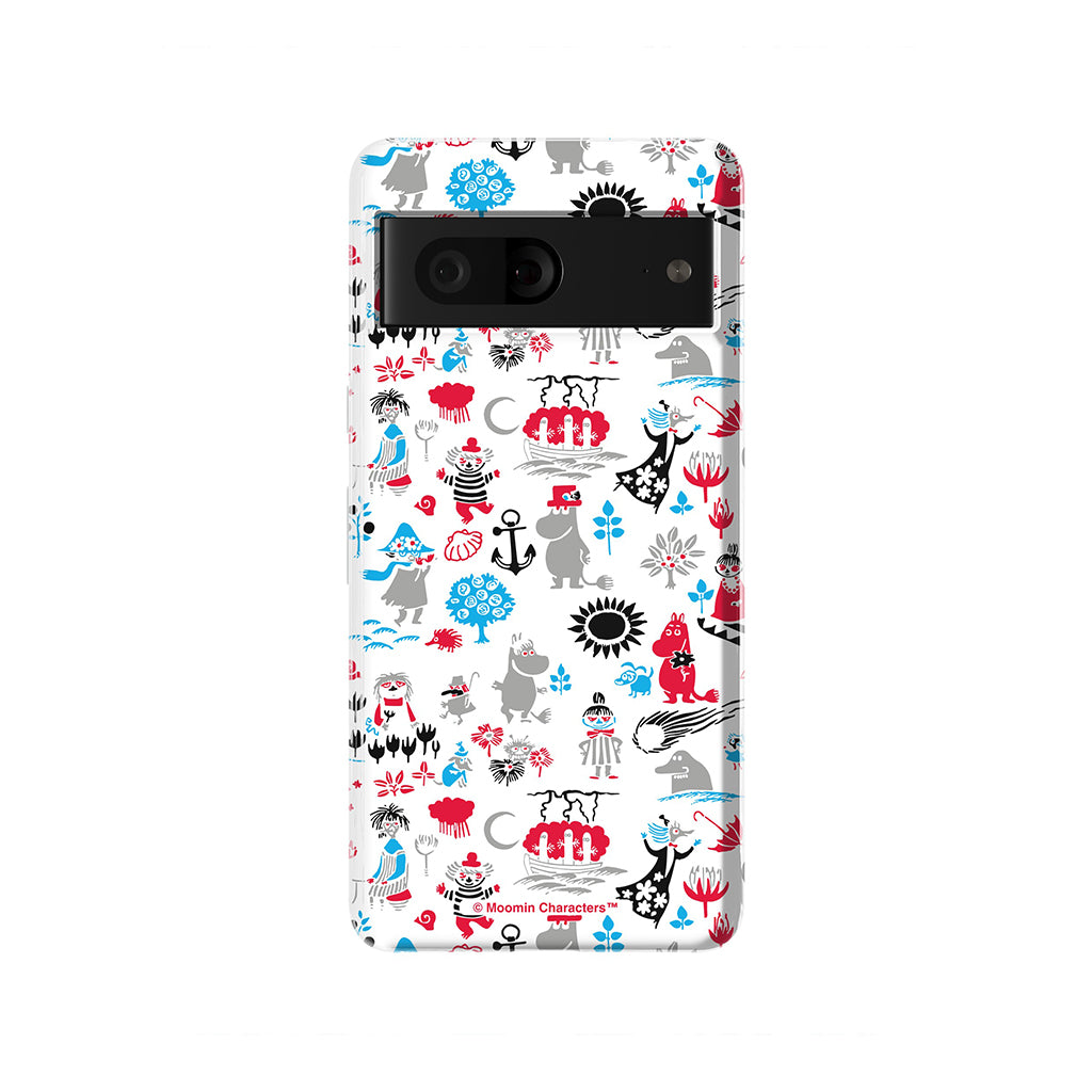 Moomins By The Sea Red And Blue Google Pixel Tough Case
