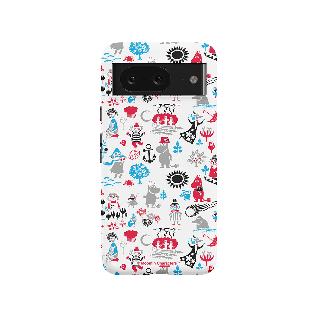 Moomins By The Sea Red And Blue Google Pixel Tough Case