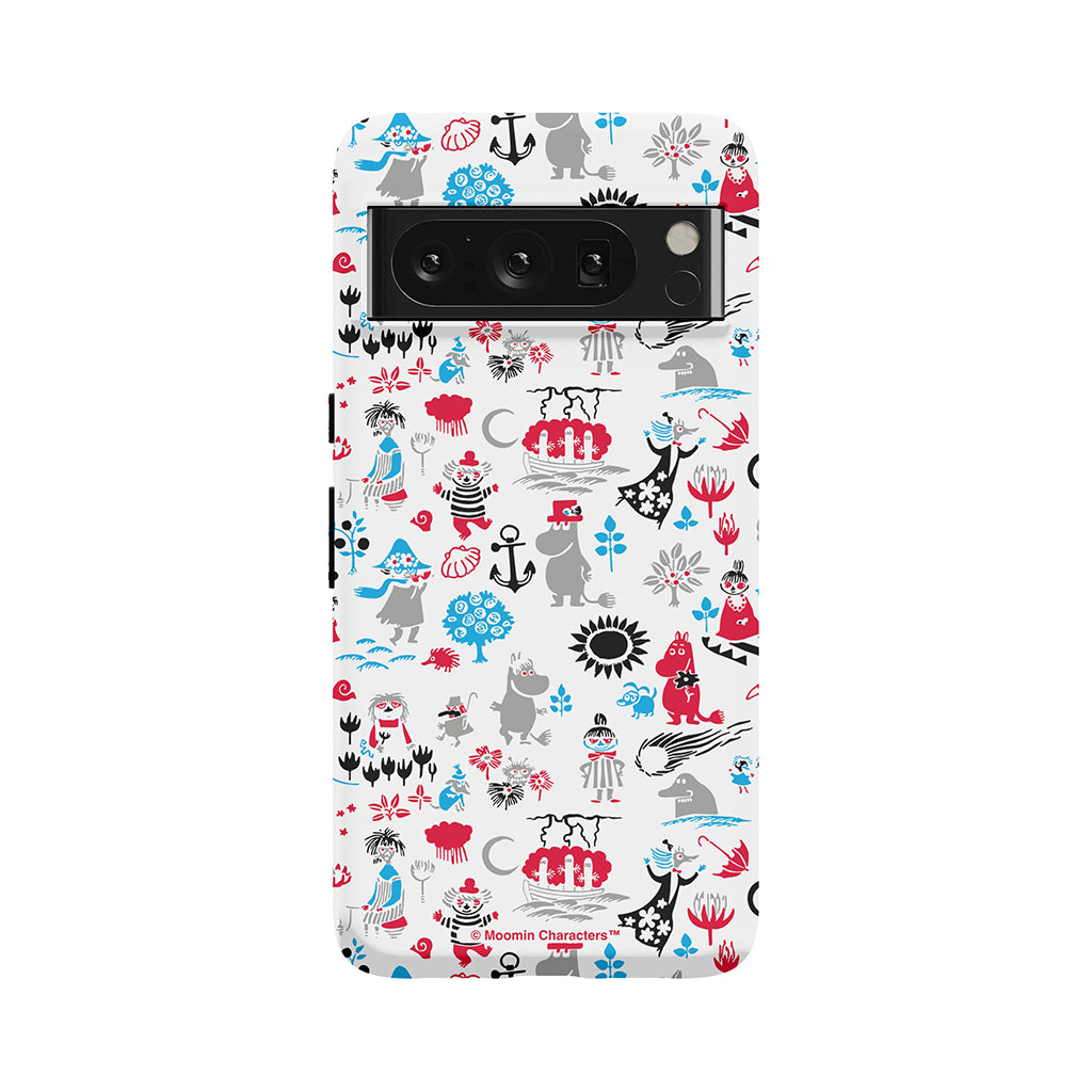 Moomins By The Sea Red And Blue Google Pixel Tough Case
