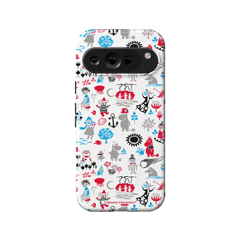 Moomins By The Sea Red And Blue Google Pixel Tough Case