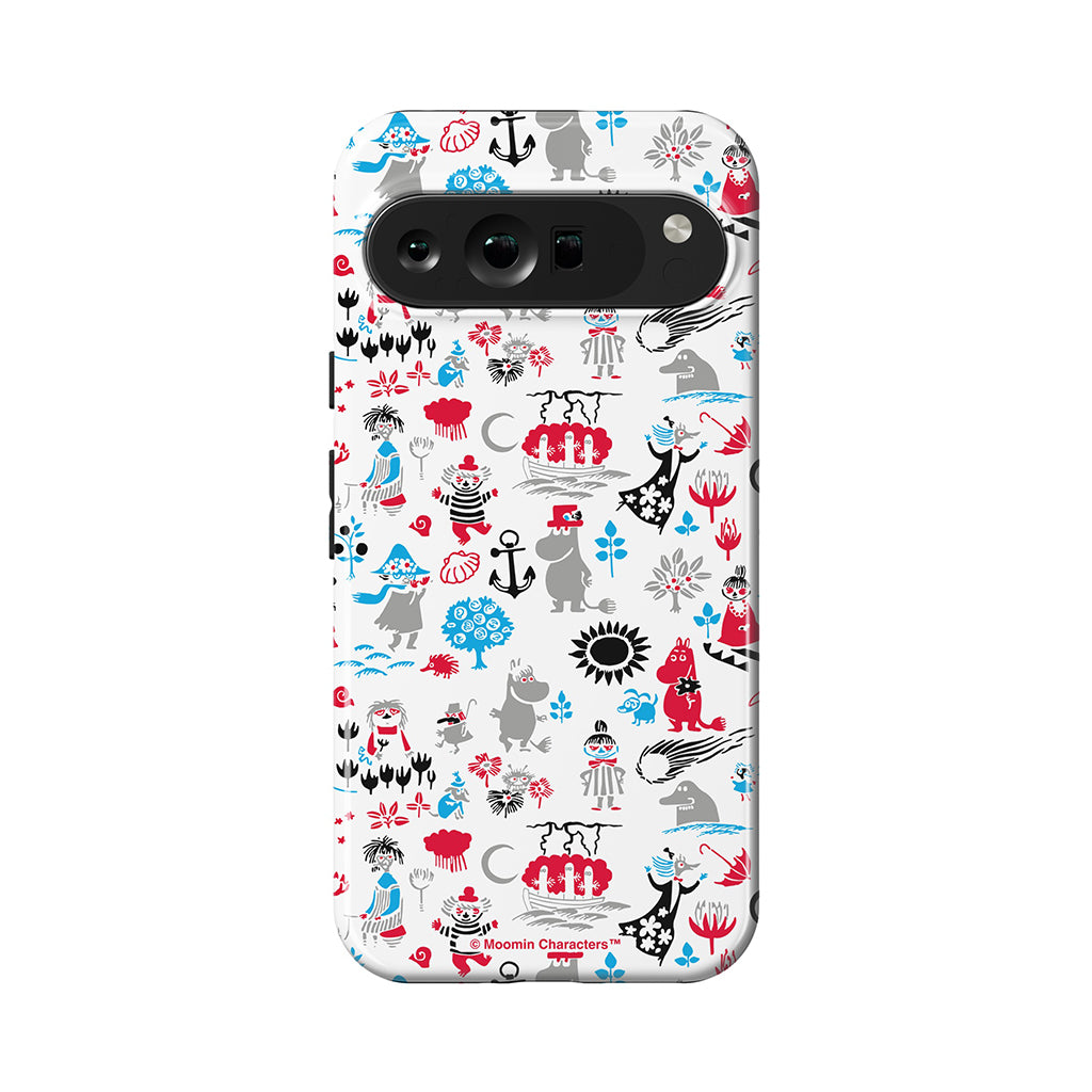 Moomins By The Sea Red And Blue Google Pixel Tough Case